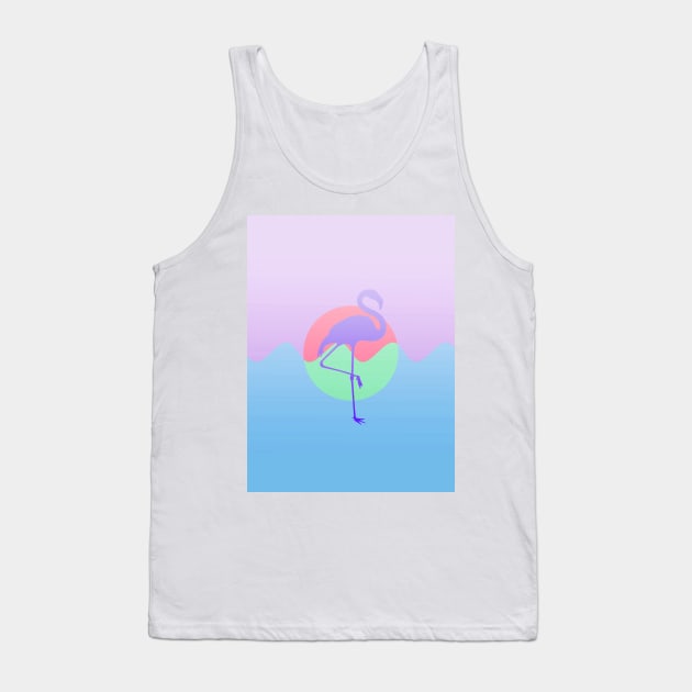 Purple Flamingo Tank Top by mareescatharsis